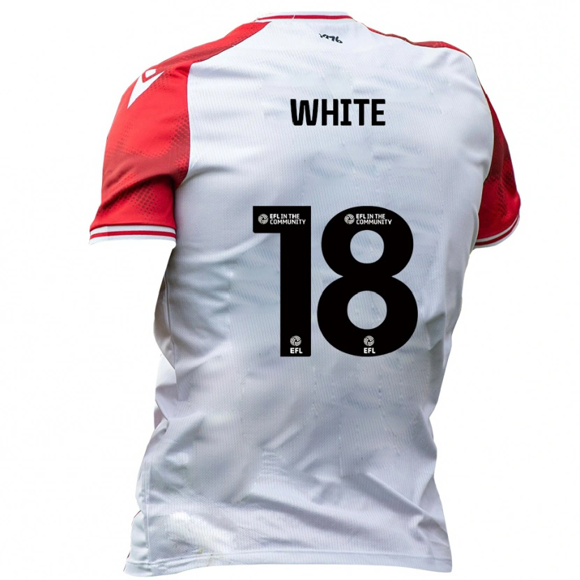 Danxen Niño Camiseta Harvey White #18 Blanco Rojo 1ª Equipación 2025/26 La Camisa México