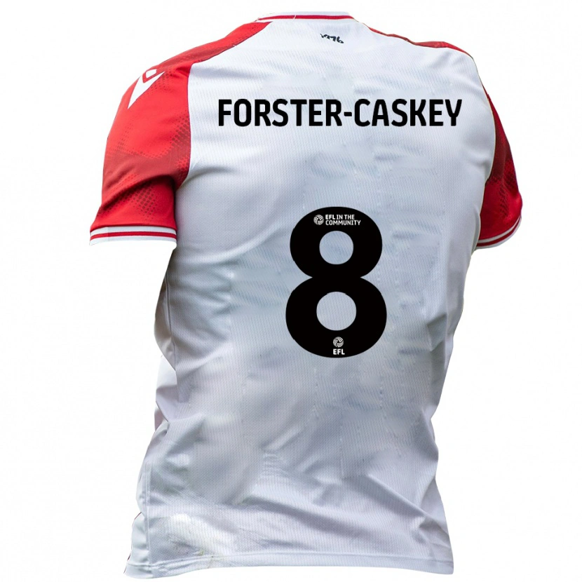 Danxen Niño Camiseta Jake Forster-Caskey #8 Blanco Rojo 1ª Equipación 2025/26 La Camisa México