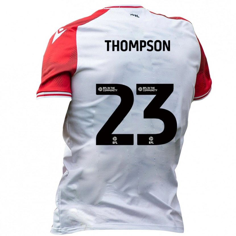 Danxen Niño Camiseta Louis Thompson #23 Blanco Rojo 1ª Equipación 2025/26 La Camisa México