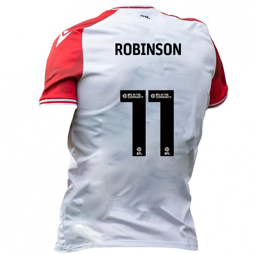 Danxen Niño Camiseta Alfie Robinson #11 Blanco Rojo 1ª Equipación 2025/26 La Camisa México