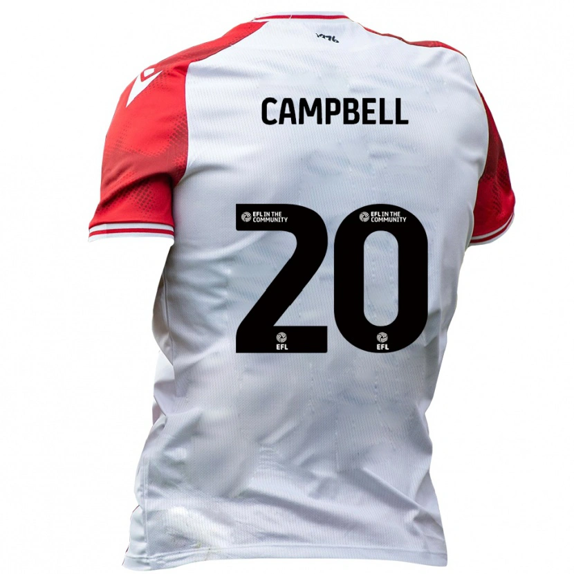 Danxen Niño Camiseta Chem Campbell #20 Blanco Rojo 1ª Equipación 2025/26 La Camisa México