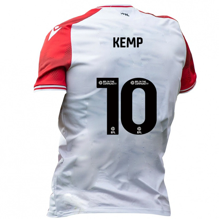 Danxen Niño Camiseta Dan Kemp #10 Blanco Rojo 1ª Equipación 2025/26 La Camisa México