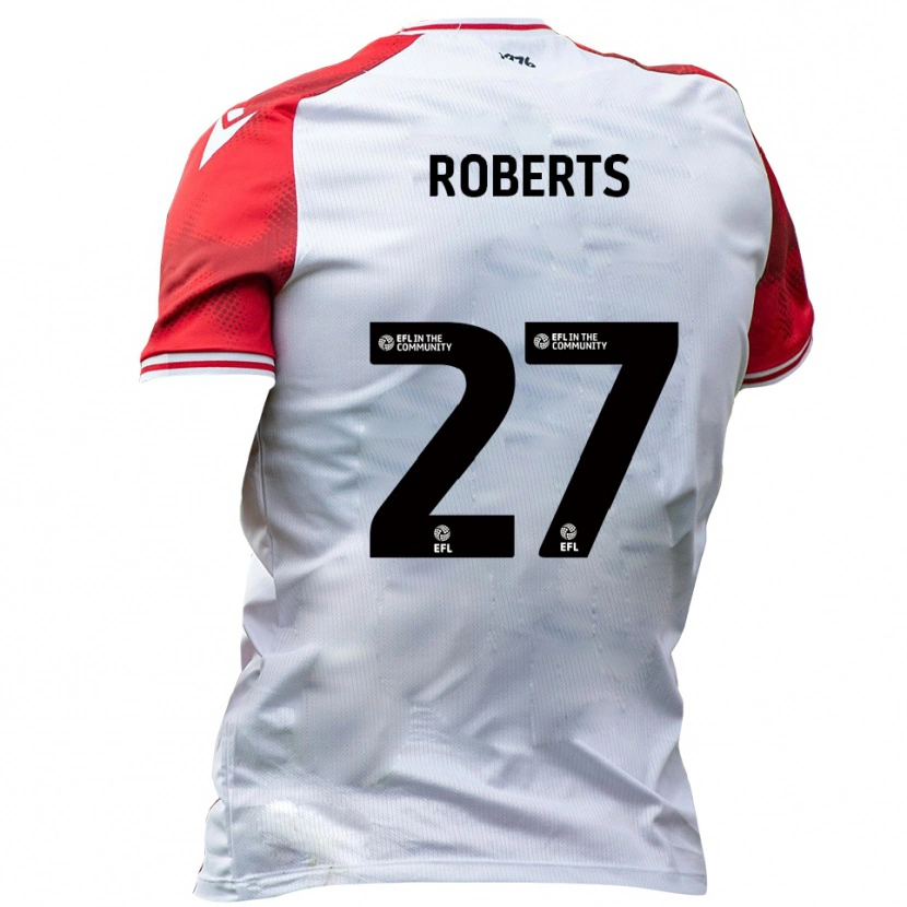 Danxen Niño Camiseta Mathaeus Roberts #27 Blanco Rojo 1ª Equipación 2025/26 La Camisa México