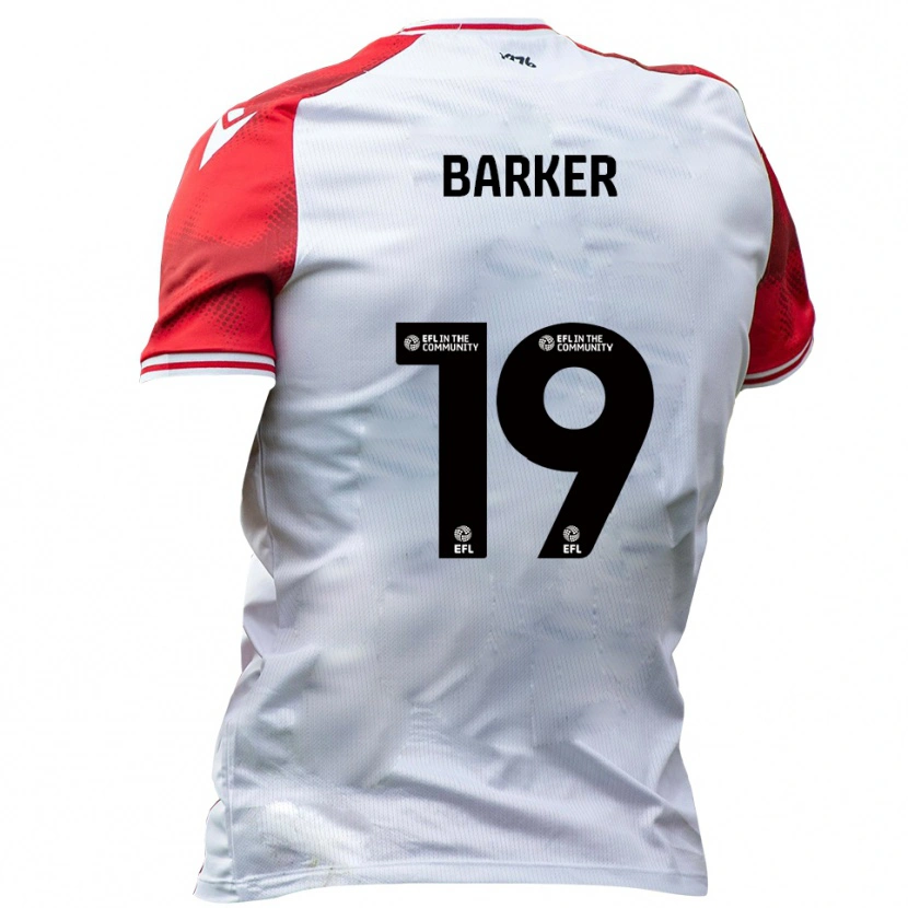Danxen Niño Camiseta Frankie Barker #19 Blanco Rojo 1ª Equipación 2025/26 La Camisa México