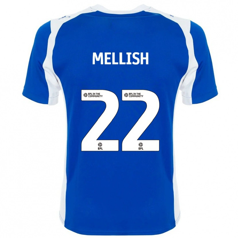 Danxen Niño Camiseta Jon Mellish #22 Azul Blanco 1ª Equipación 2025/26 La Camisa México