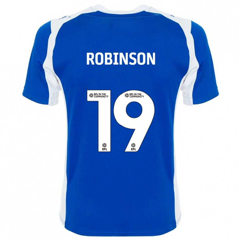Danxen Niño Camiseta Luke Robinson #19 Azul Blanco 1ª Equipación 2025/26 La Camisa México