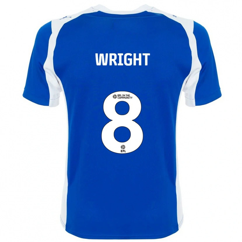 Danxen Niño Camiseta Callum Wright #8 Azul Blanco 1ª Equipación 2025/26 La Camisa México