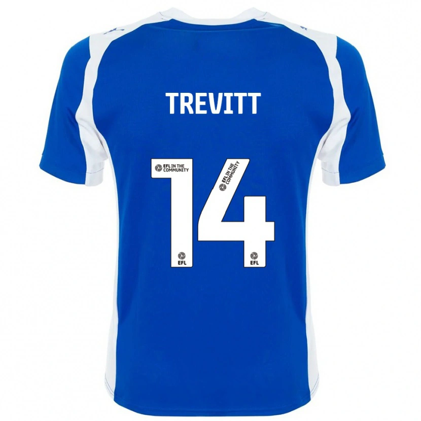 Danxen Niño Camiseta Ryan Trevitt #14 Azul Blanco 1ª Equipación 2025/26 La Camisa México