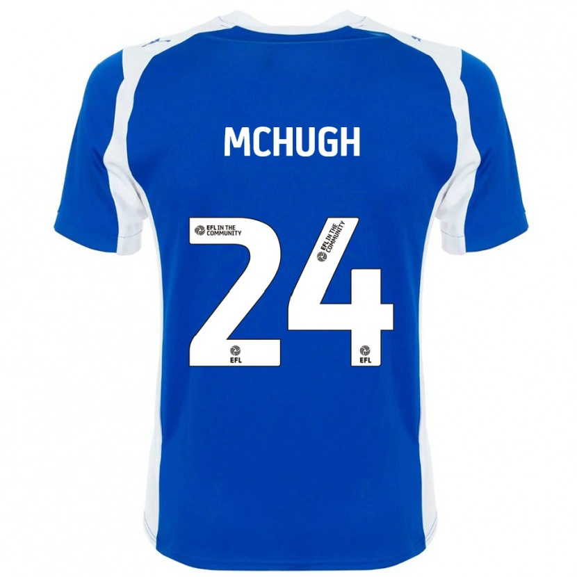 Danxen Niño Camiseta Harry Mchugh #24 Azul Blanco 1ª Equipación 2025/26 La Camisa México