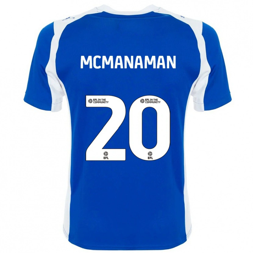 Danxen Niño Camiseta Callum Mcmanaman #20 Azul Blanco 1ª Equipación 2025/26 La Camisa México