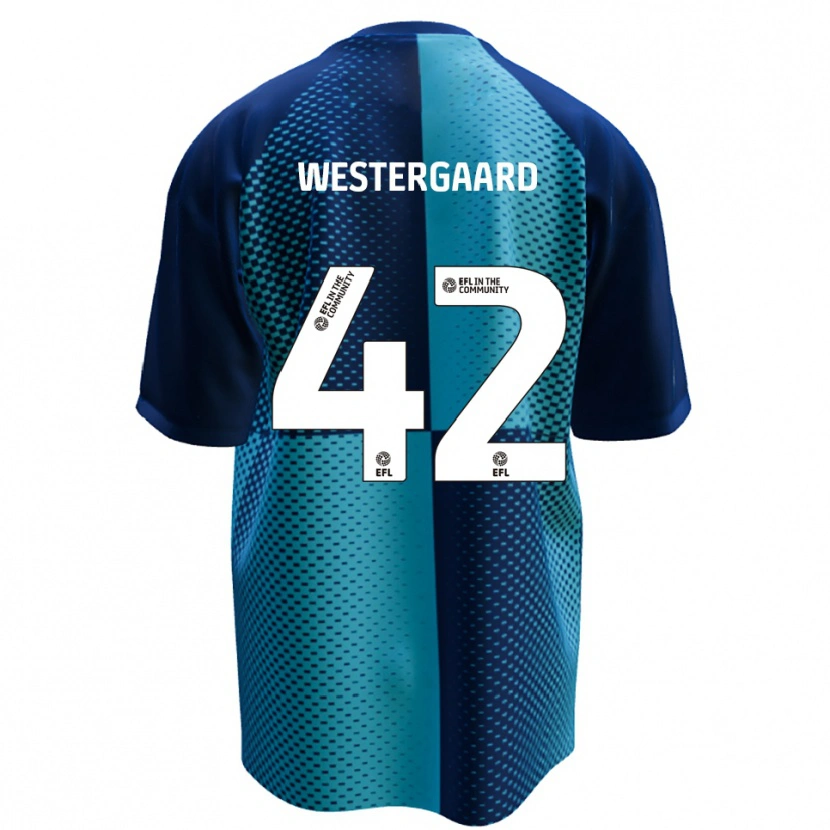 Danxen Niño Camiseta Magnus Westergaard #42 Azul Celeste 1ª Equipación 2025/26 La Camisa México