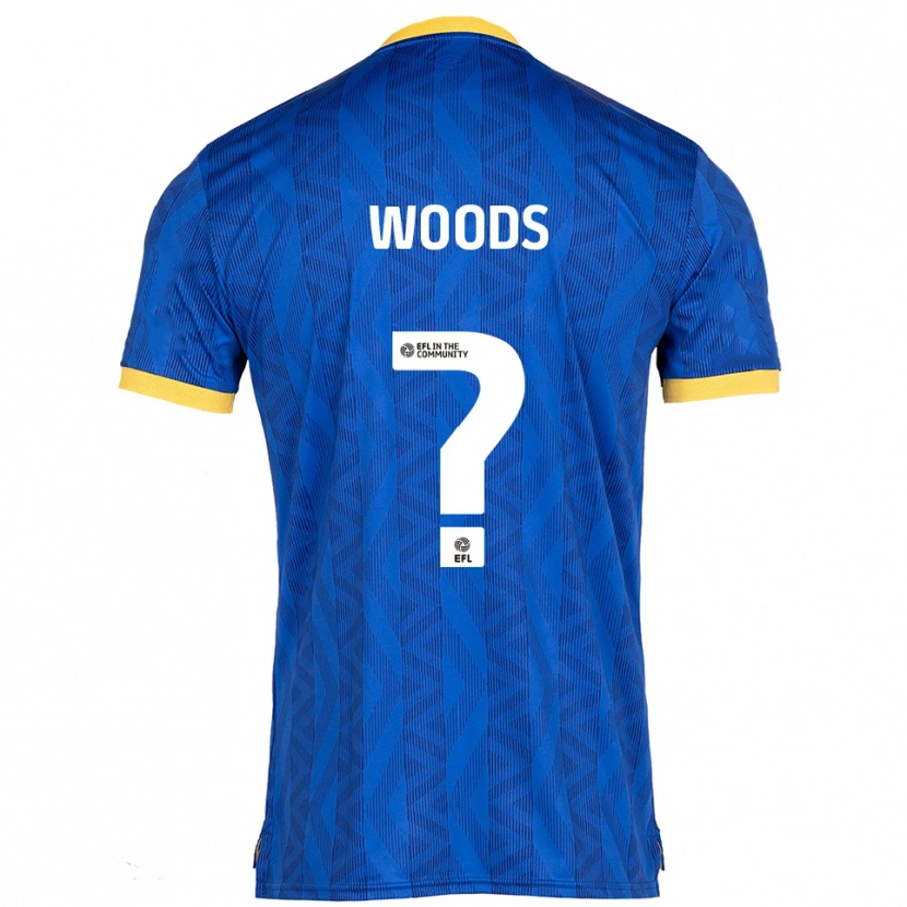 Danxen Niño Camiseta Finley Woods #0 Azul Marino Amarillo 1ª Equipación 2025/26 La Camisa México
