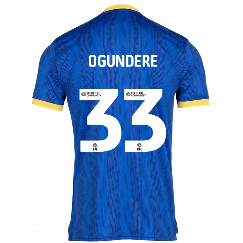 Danxen Niño Camiseta Isaac Ogundere #33 Azul Marino Amarillo 1ª Equipación 2025/26 La Camisa México
