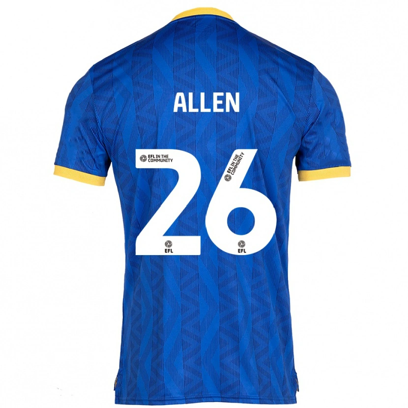 Danxen Niño Camiseta Lauren Allen #26 Azul Marino Amarillo 1ª Equipación 2025/26 La Camisa México