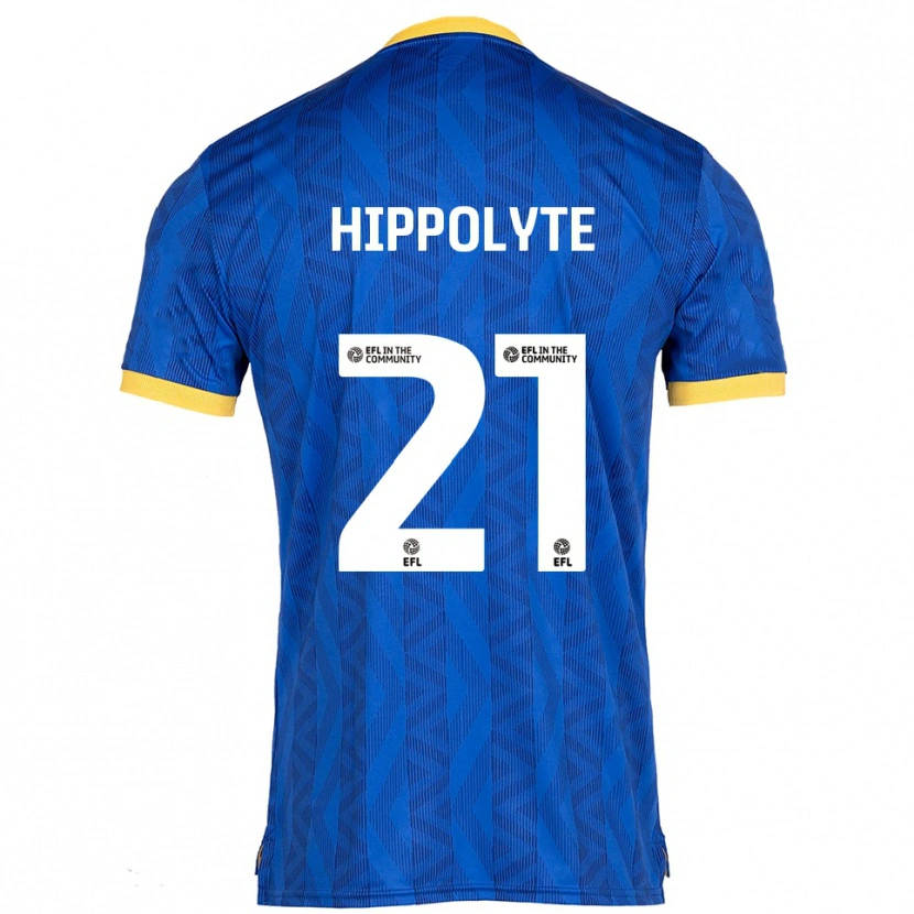 Danxen Niño Camiseta Myles Hippolyte #21 Azul Marino Amarillo 1ª Equipación 2025/26 La Camisa México