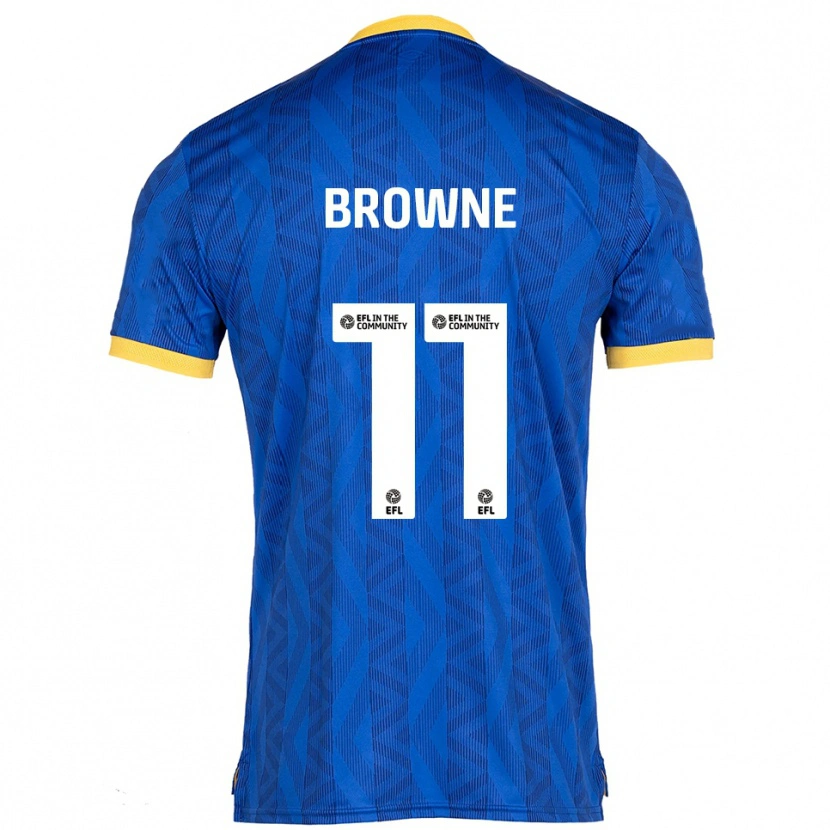Danxen Niño Camiseta Marcus Browne #11 Azul Marino Amarillo 1ª Equipación 2025/26 La Camisa México