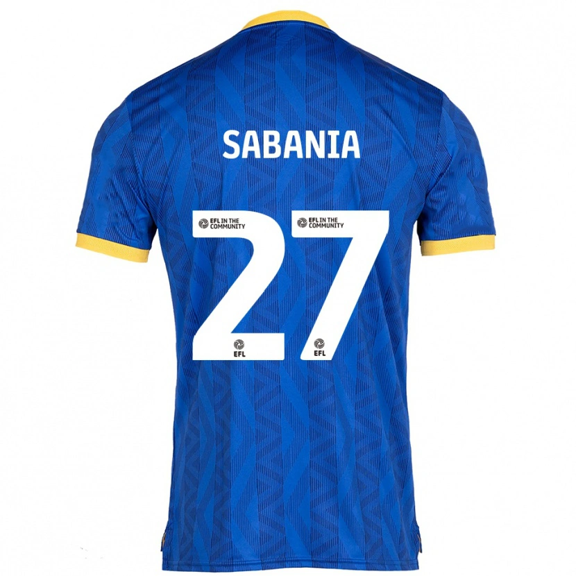 Danxen Niño Camiseta Nadia Sabania #27 Azul Marino Amarillo 1ª Equipación 2025/26 La Camisa México