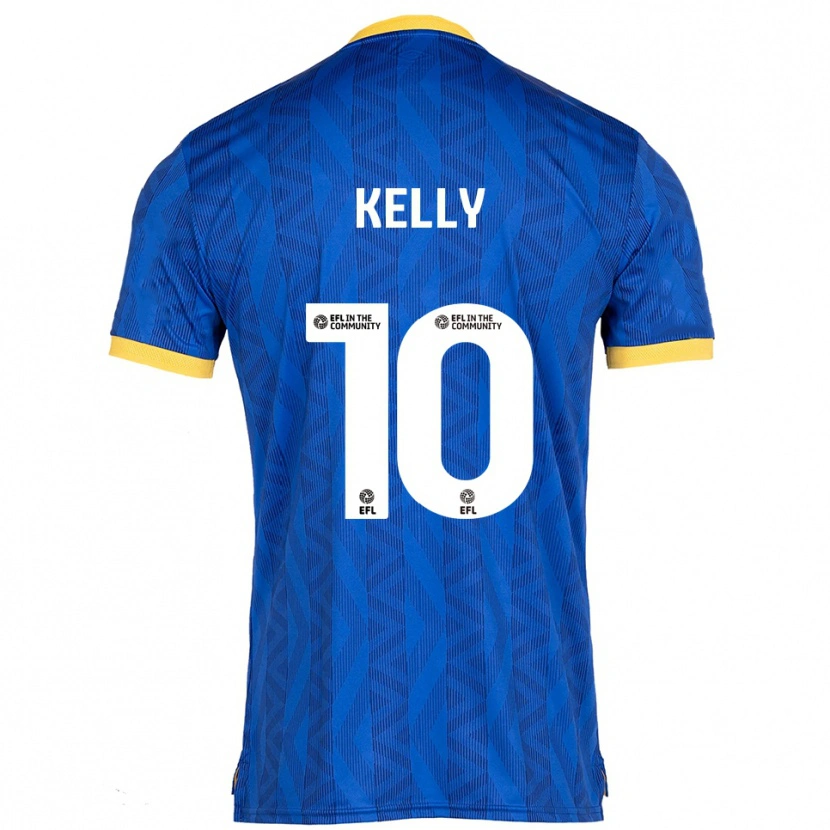 Danxen Niño Camiseta Josh Kelly #10 Azul Marino Amarillo 1ª Equipación 2025/26 La Camisa México