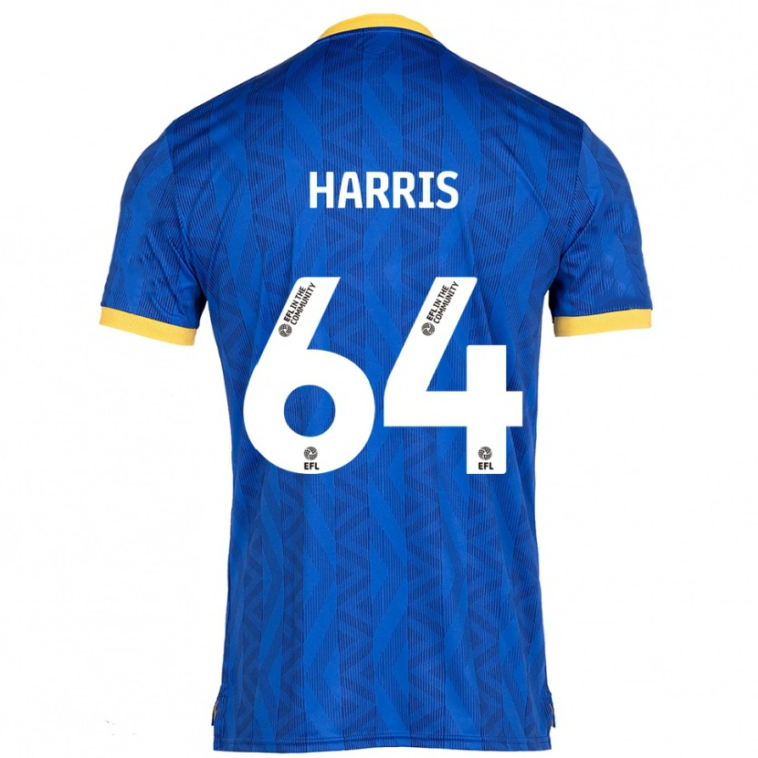 Danxen Niño Camiseta Conor Harris #64 Azul Marino Amarillo 1ª Equipación 2025/26 La Camisa México