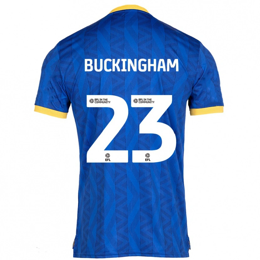 Danxen Niño Camiseta Kaylee Buckingham #23 Azul Marino Amarillo 1ª Equipación 2025/26 La Camisa México
