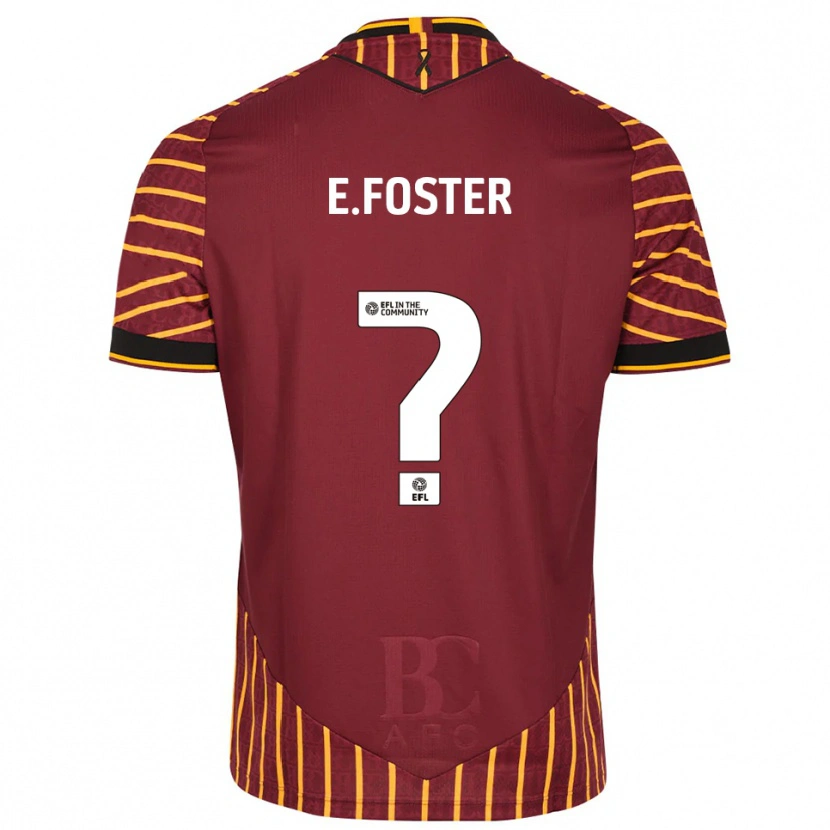 Danxen Niño Camiseta Elsa Foster #0 Naranja Borgoña 1ª Equipación 2025/26 La Camisa México