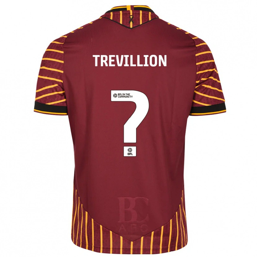 Danxen Niño Camiseta Isabella Trevillion #0 Naranja Borgoña 1ª Equipación 2025/26 La Camisa México