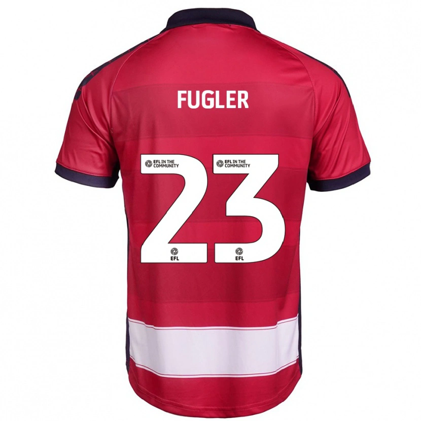 Danxen Niño Camiseta Millie Fugler #23 Rojo Blanco 1ª Equipación 2025/26 La Camisa México