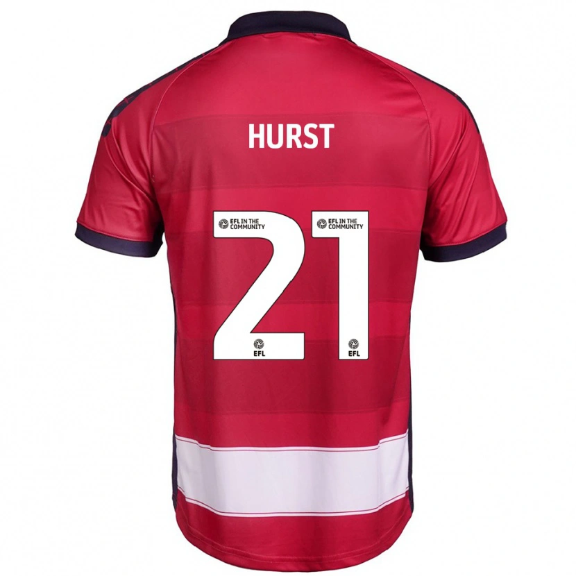 Danxen Niño Camiseta Kyle Hurst #21 Rojo Blanco 1ª Equipación 2025/26 La Camisa México