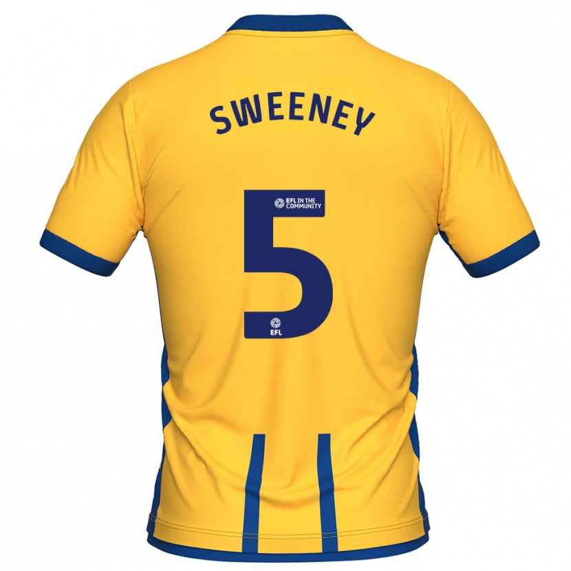 Danxen Niño Camiseta Ryan Sweeney #5 Amarillo Azul 1ª Equipación 2025/26 La Camisa México