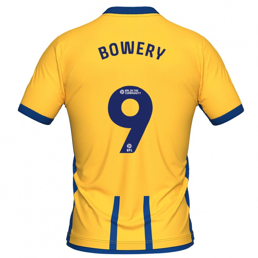 Danxen Niño Camiseta Jordan Bowery #9 Amarillo Azul 1ª Equipación 2025/26 La Camisa México