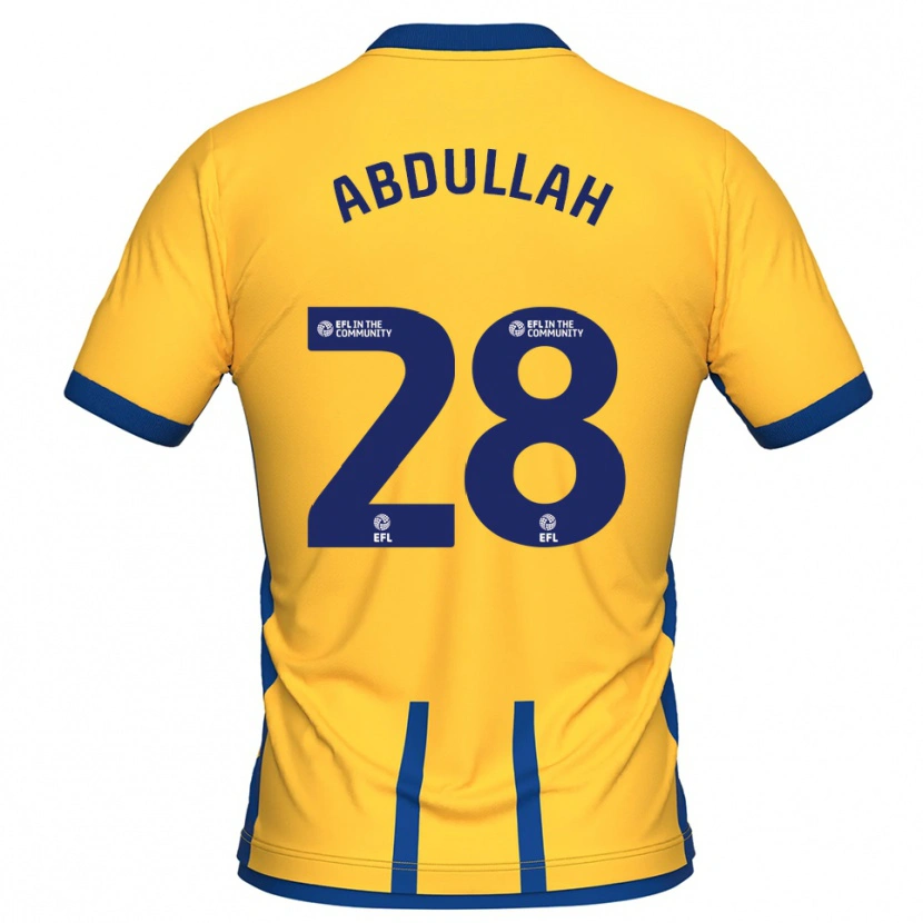 Danxen Niño Camiseta Mckeal Abdullah #28 Amarillo Azul 1ª Equipación 2025/26 La Camisa México