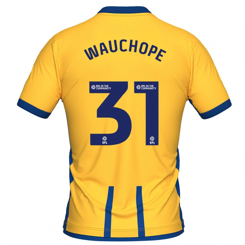 Danxen Niño Camiseta Darien Wauchope #31 Amarillo Azul 1ª Equipación 2025/26 La Camisa México