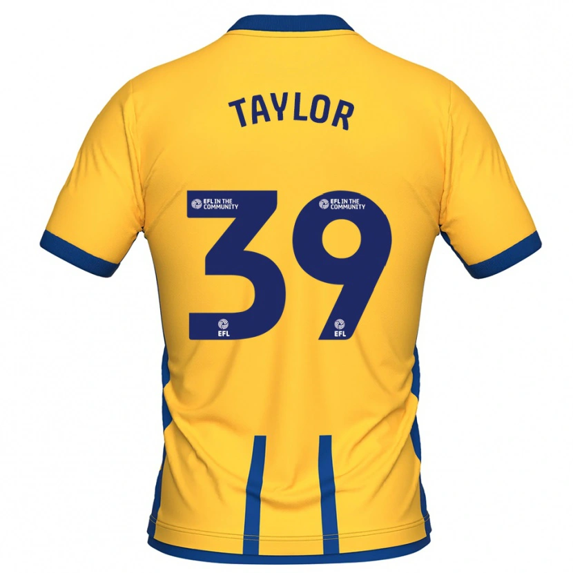 Danxen Niño Camiseta Oliver Taylor #39 Amarillo Azul 1ª Equipación 2025/26 La Camisa México