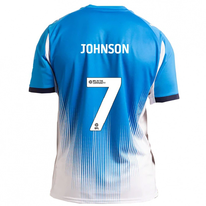 Danxen Niño Camiseta Harry Johnson #7 Azul Blanco 1ª Equipación 2025/26 La Camisa México