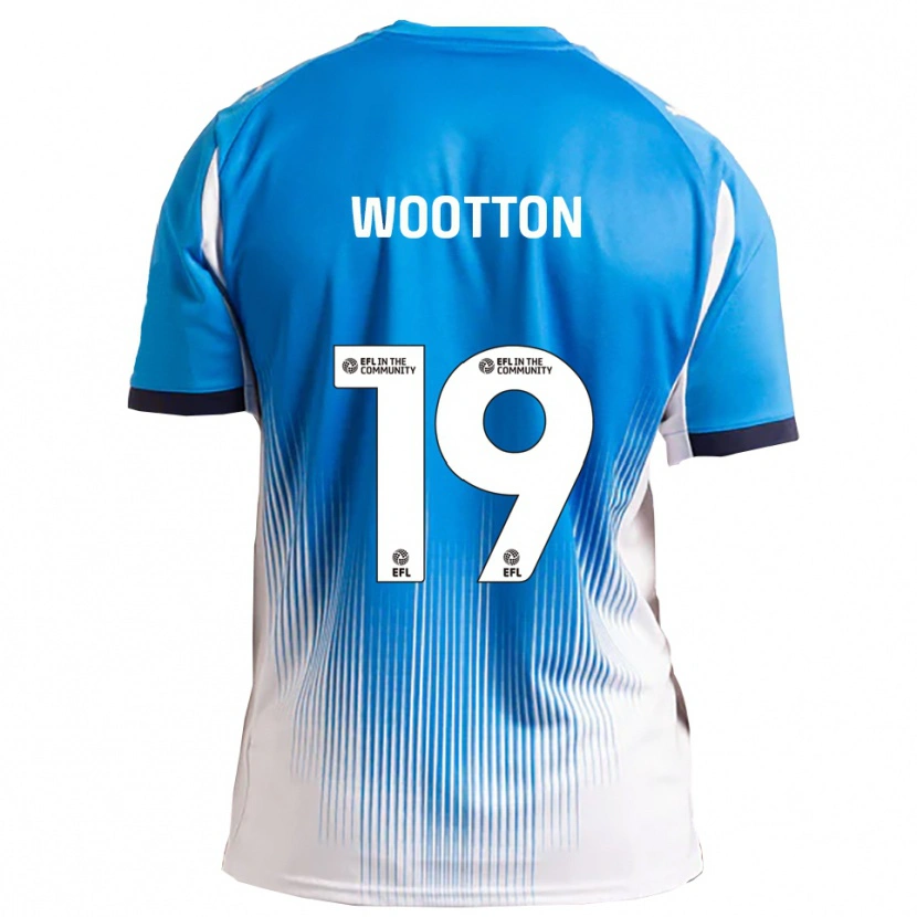 Danxen Niño Camiseta Kyle Wootton #19 Azul Blanco 1ª Equipación 2025/26 La Camisa México