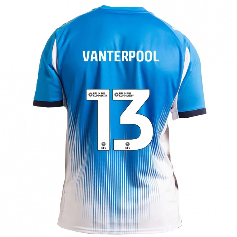 Danxen Niño Camiseta Gabriel Vanterpool #13 Azul Blanco 1ª Equipación 2025/26 La Camisa México
