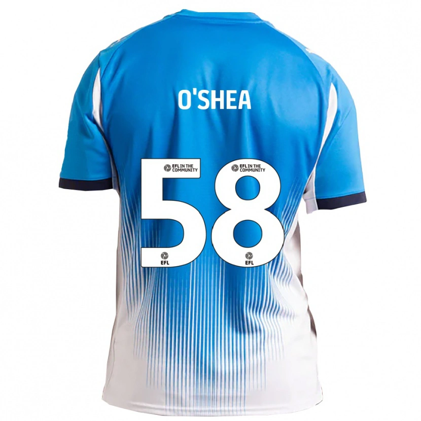 Danxen Niño Camiseta Cian O'shea #58 Azul Blanco 1ª Equipación 2025/26 La Camisa México