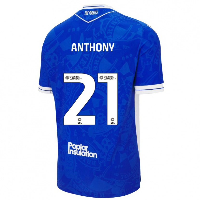 Danxen Niño Camiseta Micah Anthony #21 Azul Blanco 1ª Equipación 2025/26 La Camisa México