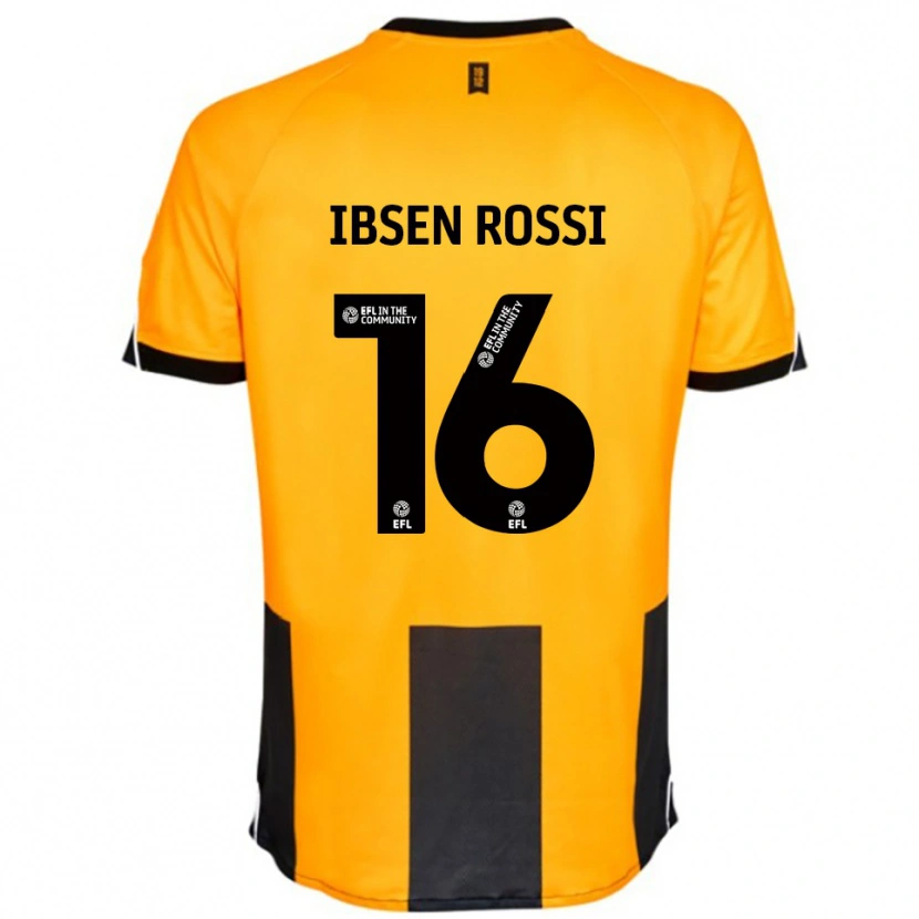 Danxen Niño Camiseta Zeno Ibsen Rossi #16 Naranja Negro 1ª Equipación 2025/26 La Camisa México