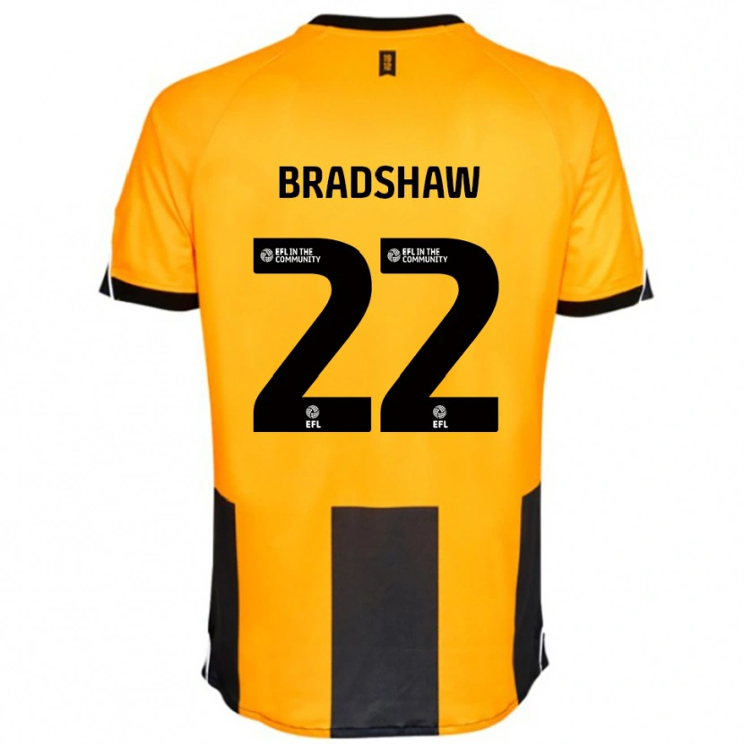 Danxen Niño Camiseta Zak Bradshaw #22 Naranja Negro 1ª Equipación 2025/26 La Camisa México