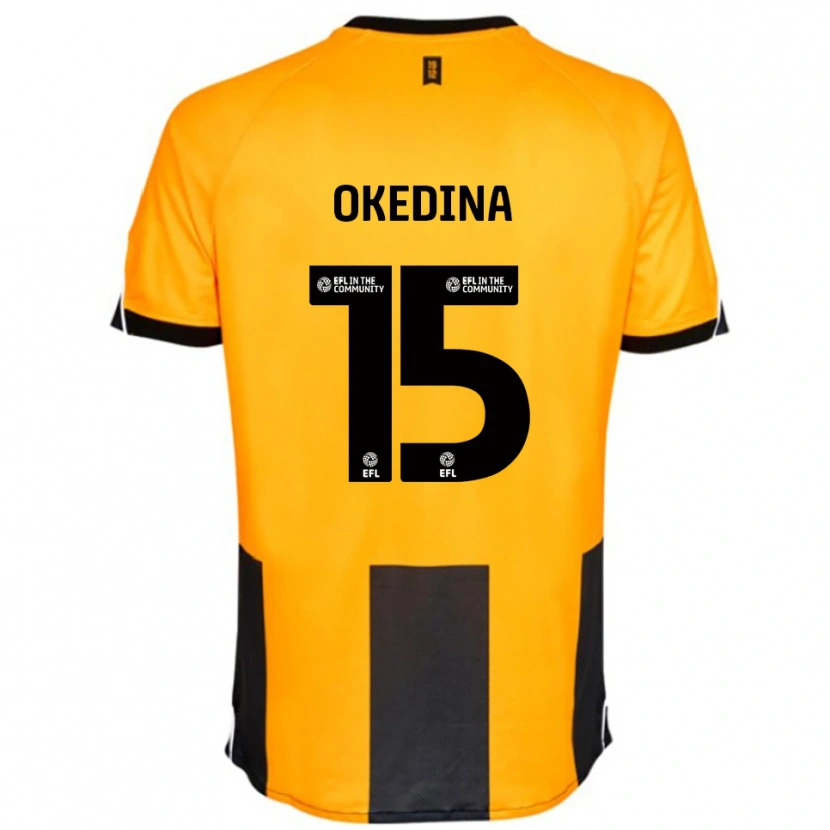 Danxen Niño Camiseta Jubril Okedina #15 Naranja Negro 1ª Equipación 2025/26 La Camisa México