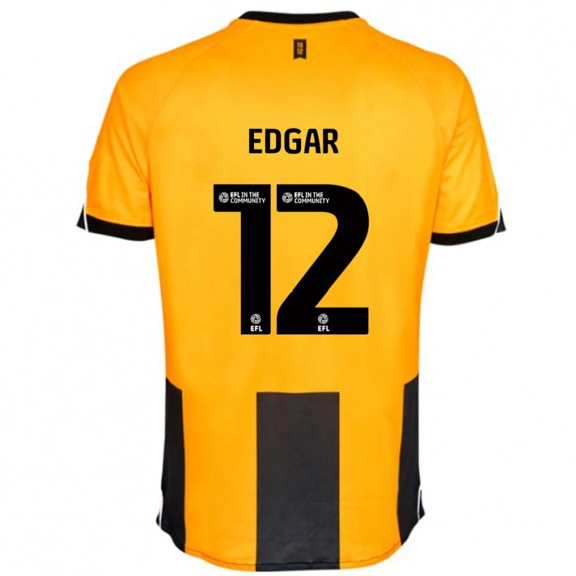 Danxen Niño Camiseta Sammy Edgar #12 Naranja Negro 1ª Equipación 2025/26 La Camisa México
