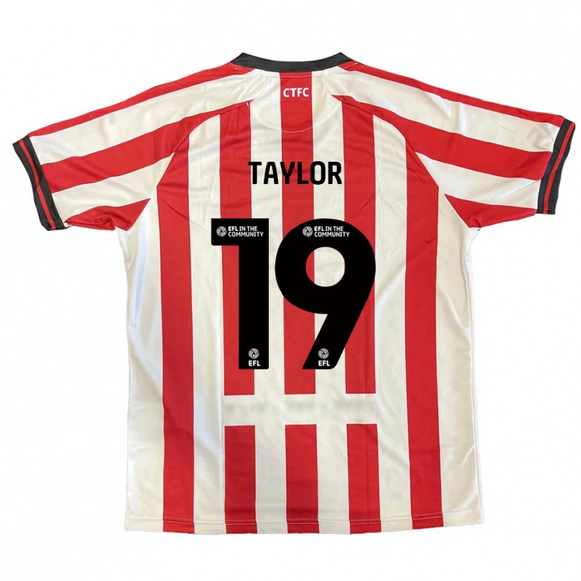 Danxen Niño Camiseta Jessie Taylor #19 Rojo Blanco Negro 1ª Equipación 2025/26 La Camisa México