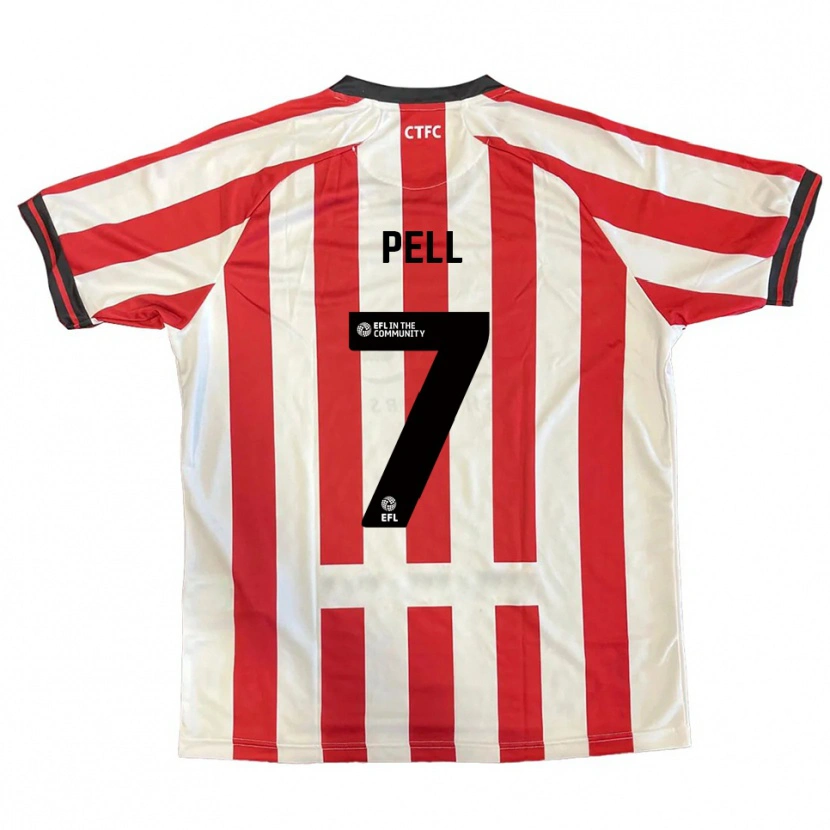 Danxen Niño Camiseta Harry Pell #7 Rojo Blanco Negro 1ª Equipación 2025/26 La Camisa México