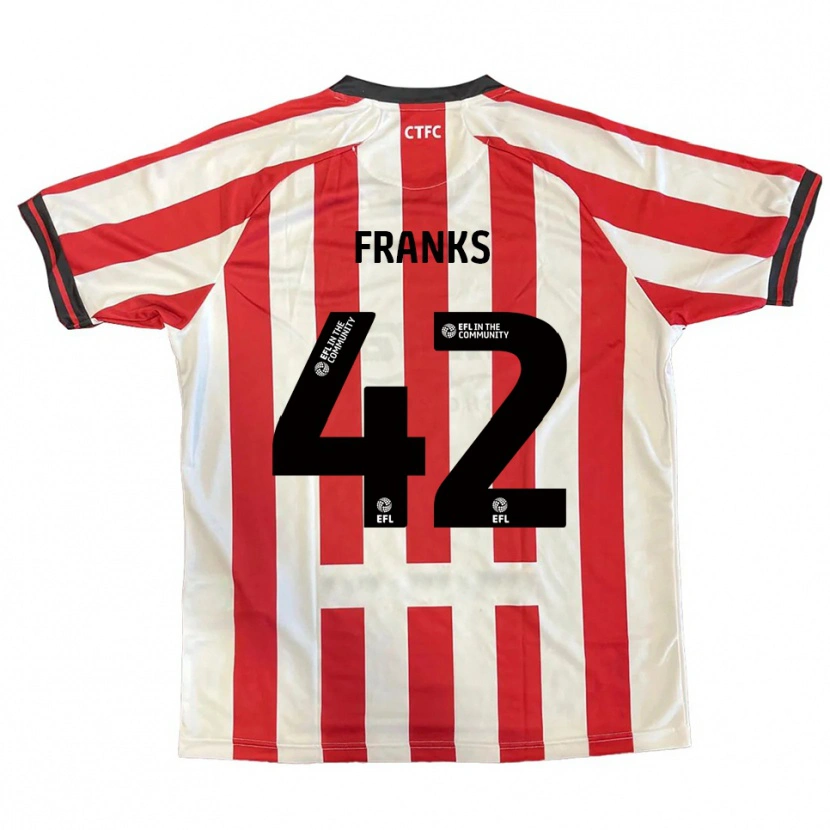 Danxen Niño Camiseta Jude Franks #42 Rojo Blanco Negro 1ª Equipación 2025/26 La Camisa México