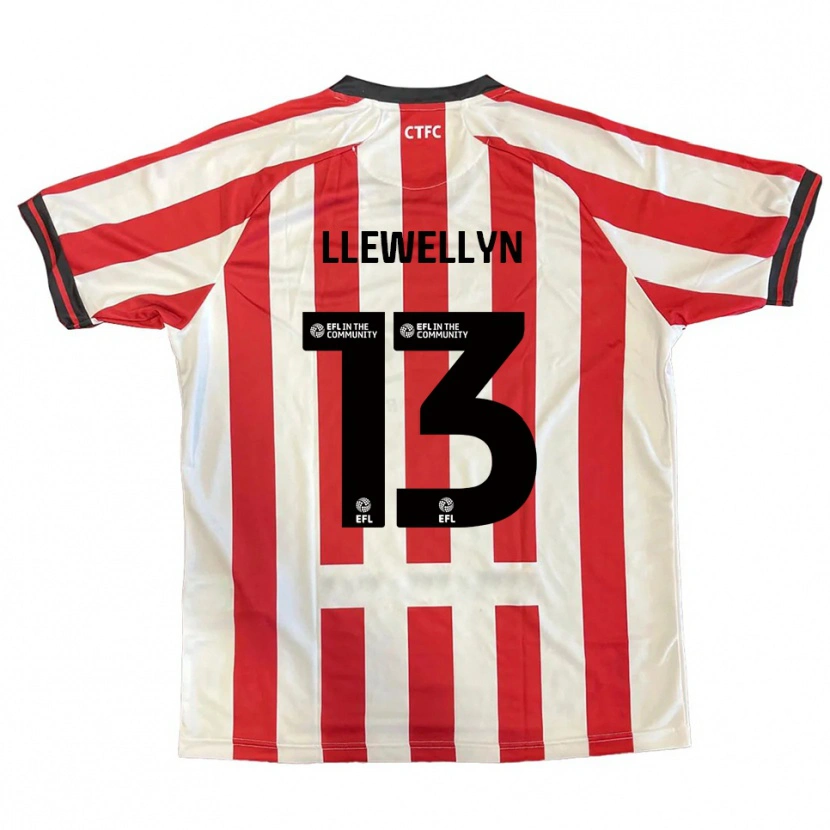 Danxen Niño Camiseta Ffion Llewellyn #13 Rojo Blanco Negro 1ª Equipación 2025/26 La Camisa México