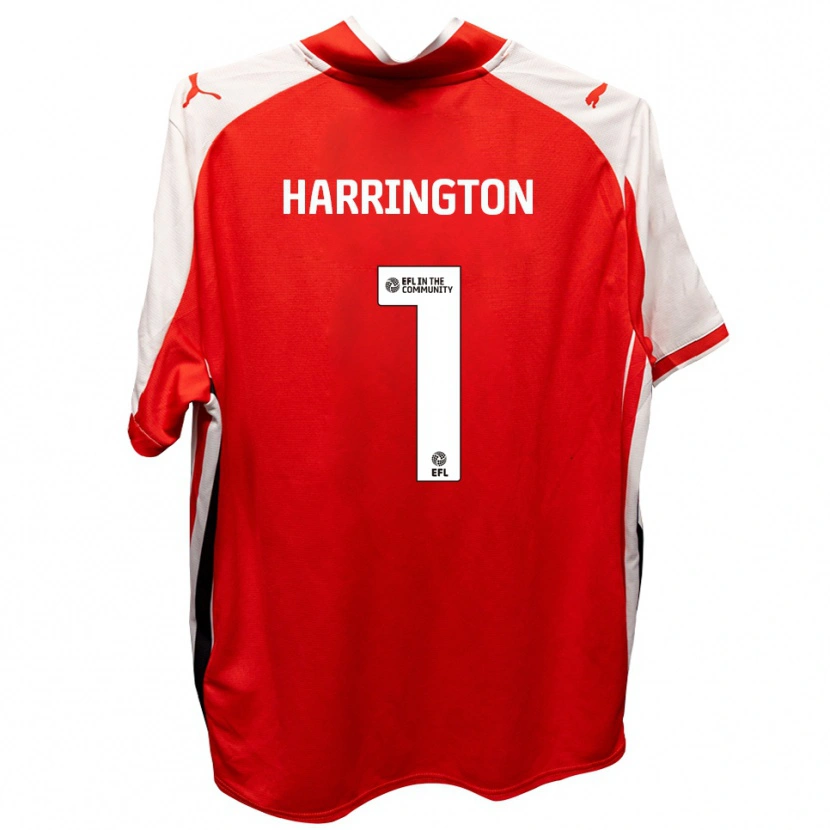 Danxen Niño Camiseta David Harrington #1 Rojo Blanco 1ª Equipación 2025/26 La Camisa México