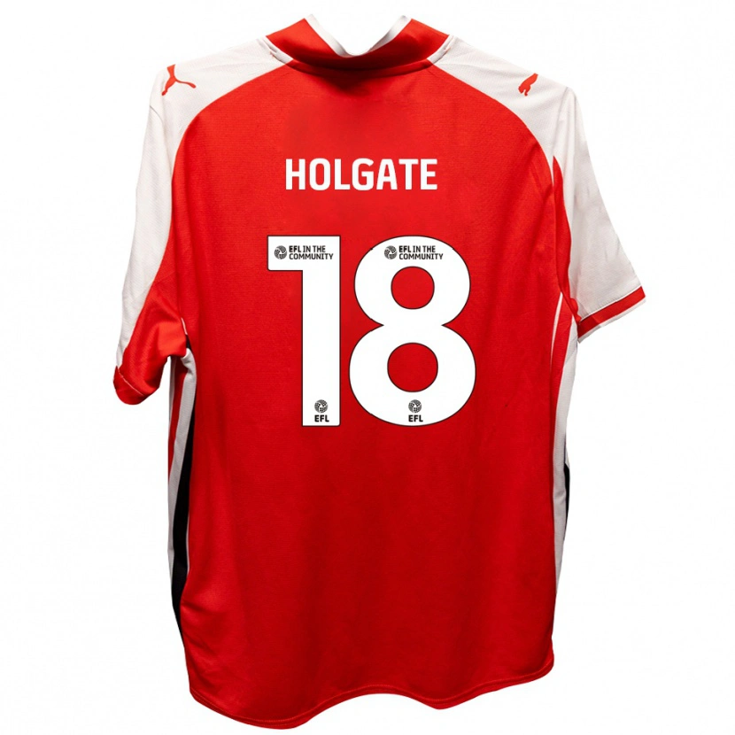 Danxen Niño Camiseta Harrison Holgate #18 Rojo Blanco 1ª Equipación 2025/26 La Camisa México