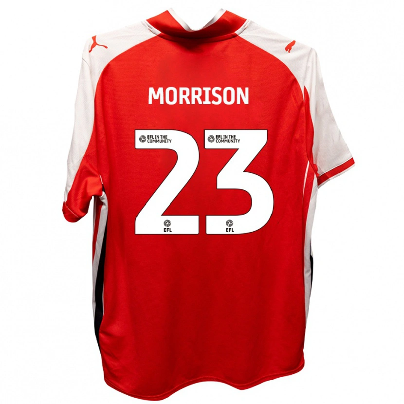 Danxen Niño Camiseta George Morrison #23 Rojo Blanco 1ª Equipación 2025/26 La Camisa México