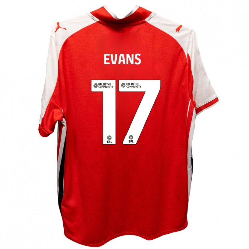Danxen Niño Camiseta Ched Evans #17 Rojo Blanco 1ª Equipación 2025/26 La Camisa México
